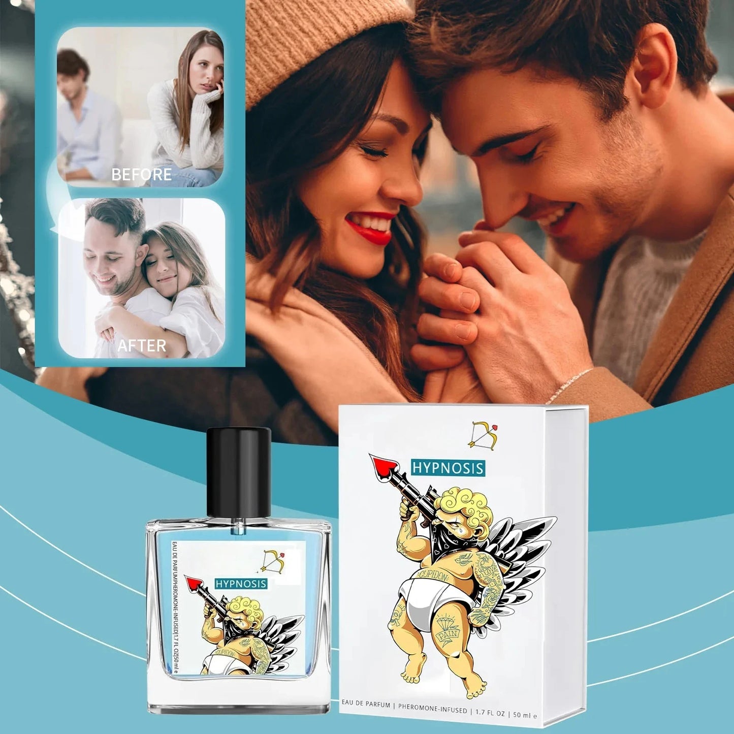 50ML Hypnosis Perfume Long Lasting Pheromone Fragrance Perfume Cologne for Men and Women Light  Cologne Fragrance